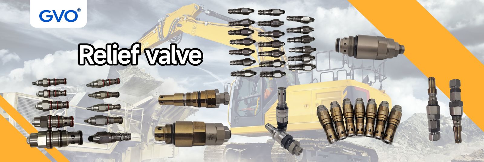 Válvula de Relief da máquina escavadora